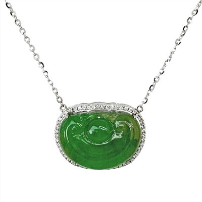 翡翠如意鑽石項鍊