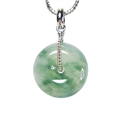 冰種飄蘭花平安扣玉墜(已售出)