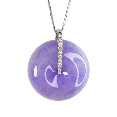 艷紫紫羅蘭平安扣鑽墜(已售出)