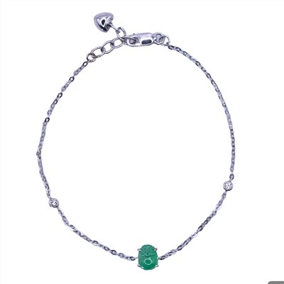 翡翠玉蟾18K金手鍊