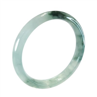 冰糯藍底飄花玉鐲 19.3(已售出)