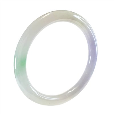 翡翠冰春彩細圓骨鐲 17圍