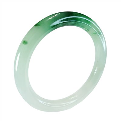 翡翠冰種帶翠綠玉鐲 16.8圍 圓骨鐲（已售出）