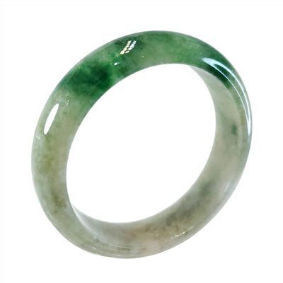 翡翠豆種帶翠玉鐲 19圍 平安鐲