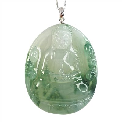 翡翠冰種厚莊觀音玉牌(已售出)