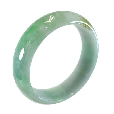  翡翠藍綠底帶翡寬版玉鐲 18.8圍 平安鐲(已售出)