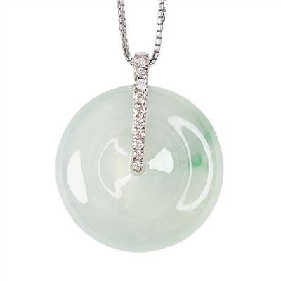 高冰平安扣鑽墜