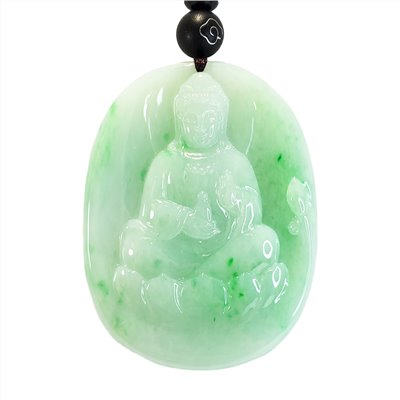 白底青觀音玉牌(已售出)