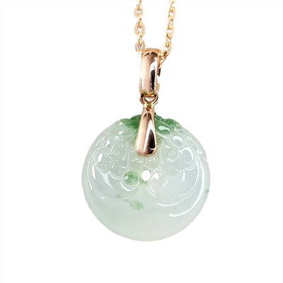 冰種飄花龍扣玉墜 (已售出)