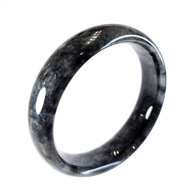 烏雞種翡翠寬版玉鐲 19.3圍 平安鐲