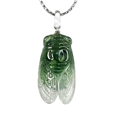 冰花青蟬玉墜(已售出)