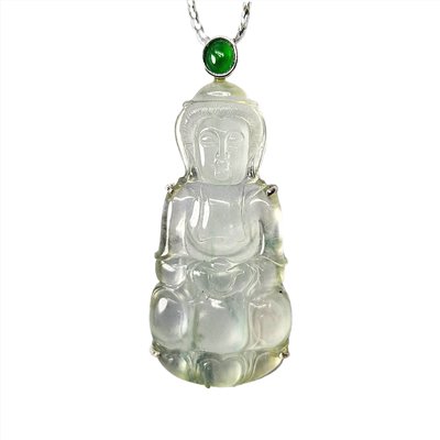 玻璃種觀音玉墜