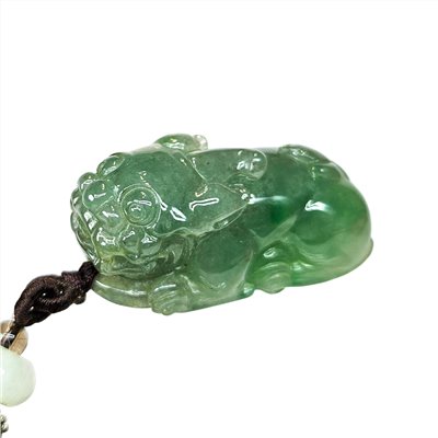 冰青綠貔貅把玩掛件 贈精美掛繩乙件(已售出)