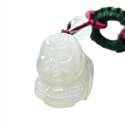 翡翠玉跪人把玩掛墜
