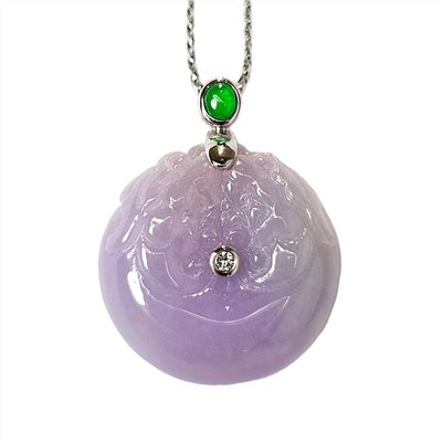 紫羅蘭雙龍玉扣