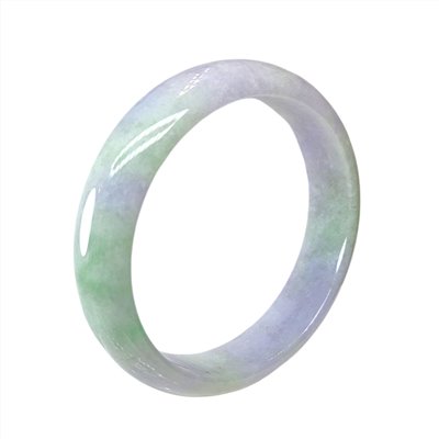  翡翠芙蓉種春彩玉鐲 18.5圍