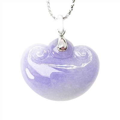 翡翠紫羅蘭元寶如意玉墜(已售出)