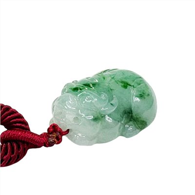 翡翠飄花貔貅把玩掛件(已售出)