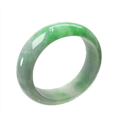 翡翠芙蓉綠帶翠綠金絲寬版貴妃鐲 約17圍