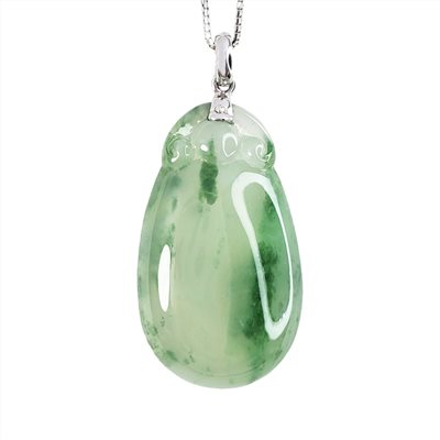 高冰種飄花福瓜玉墜