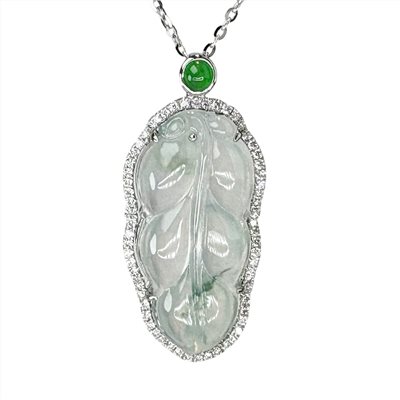 玻璃種玉葉鑽墜