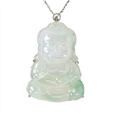 翡翠Q版如來佛玉墜