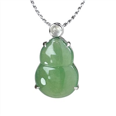 高冰滿綠葫蘆玉墜