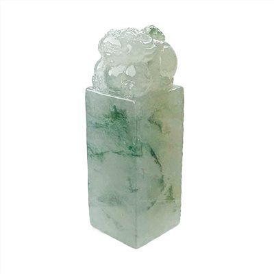 翡翠飄花貔貅玉印(已售出)