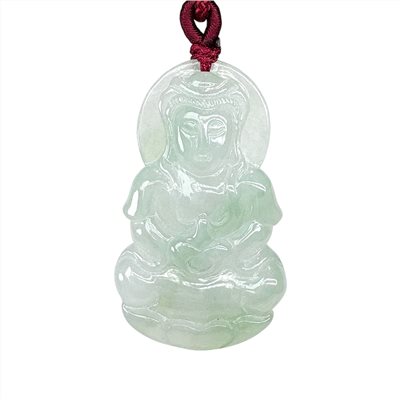 冰糯芙蓉綠寶瓶觀音 贈精美中國繩乙入(已售出)