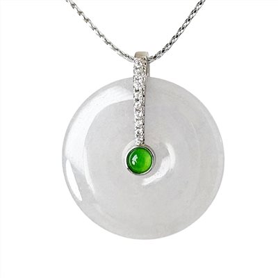 翡翠納福平安扣玉墜