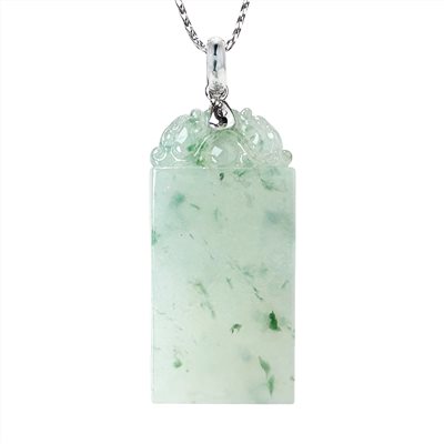 翠雲無事牌翡翠玉墜