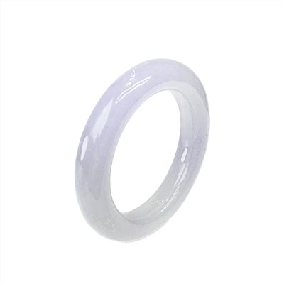 淡紫漸層圓骨翡翠玉戒 國際圍11號