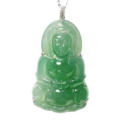 冰種滿綠觀音玉墜(已售出)