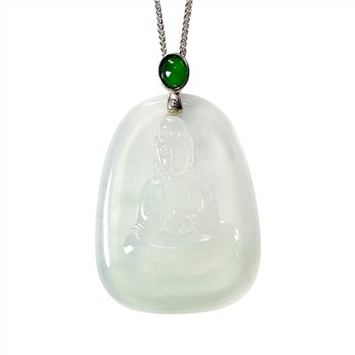 高冰坐姿觀音墜